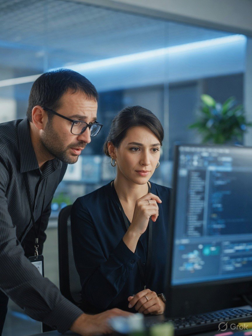 Moondream technology professionals collaborating on IT solutions